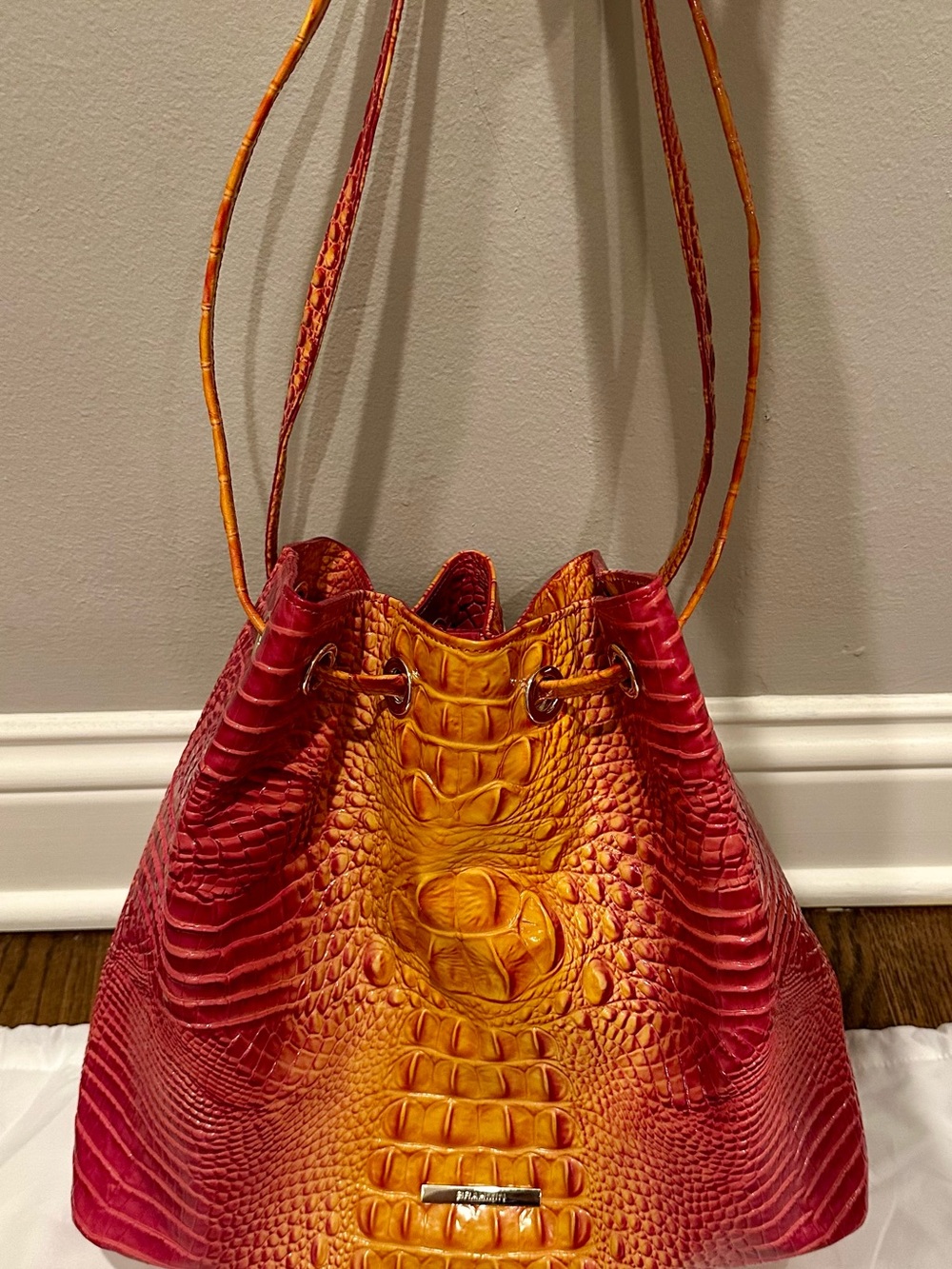 Brahmin Medium Luna Passionfruit Like New with dustcover
